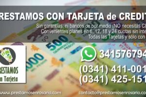 Prestamos con tarjeta de credito rosario